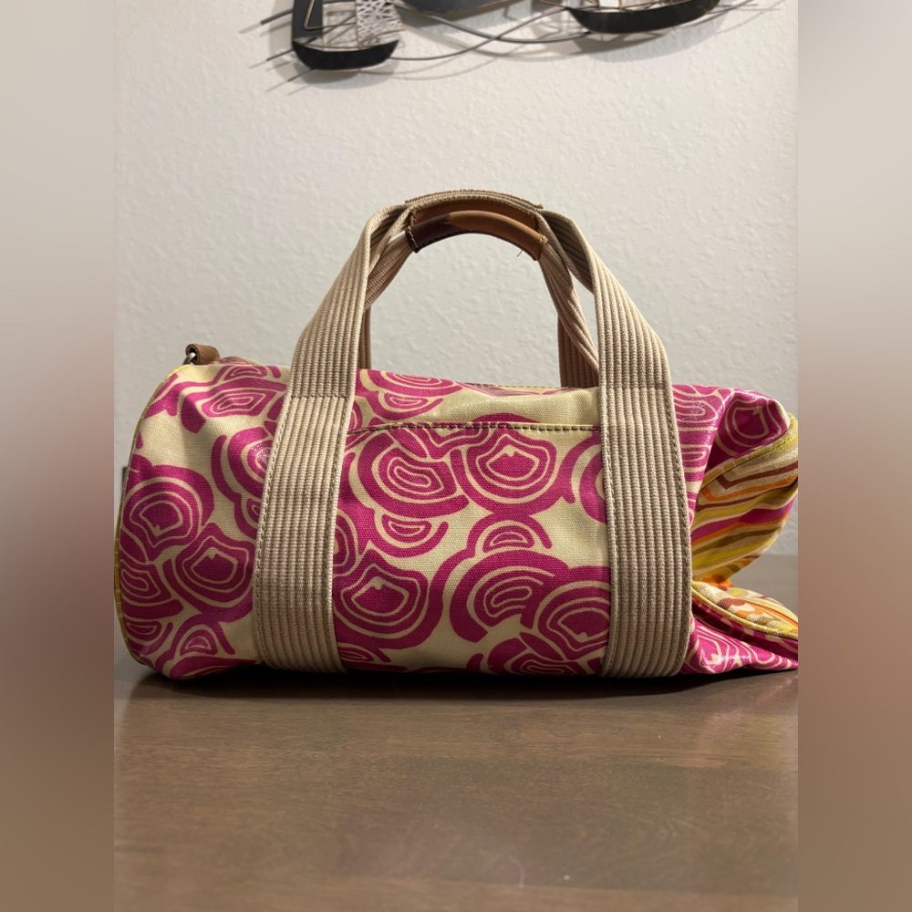 Fossil Pink and Cream Travel Bag